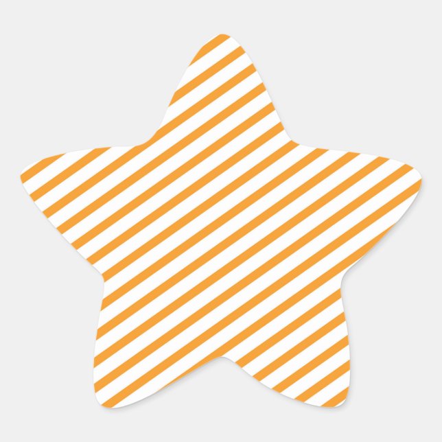 Adesito Estrela Padrão Laranja de Faixa Diagonal (Frente)