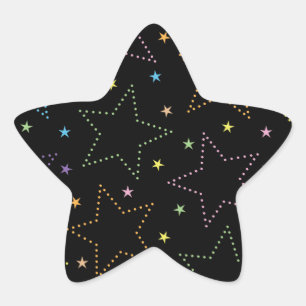 Adesito Estrela Padrão mágico colorido do céu noturno estrelado