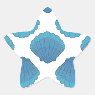 Adesito Estrela Padrão Mosaico Azul