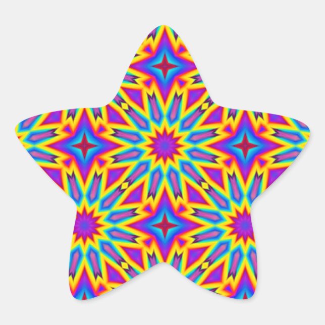 Adesito Estrela padrão ornamental, multicolorido, (Frente)