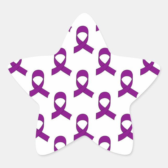 Adesito Estrela Padrão Roxo de Fita (Frente)