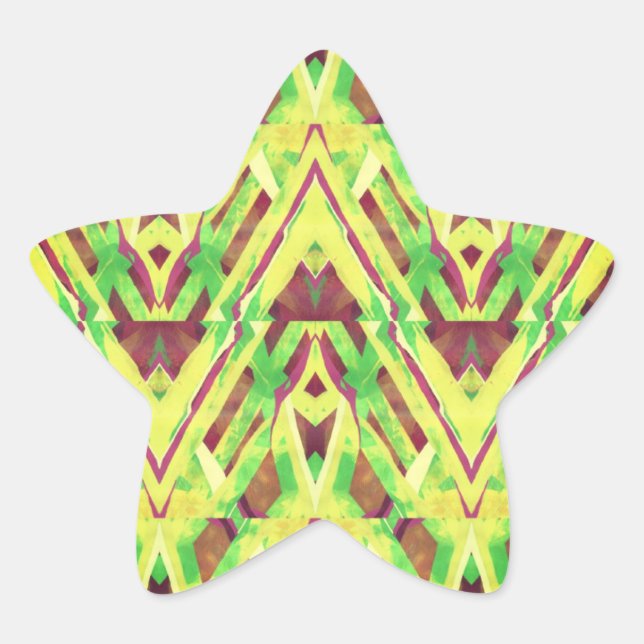 Adesito Estrela Padrão verde e castanho (Frente)