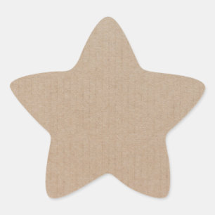 Adesito Estrela Papel Kraft Rústico Modelo em Branco Personalizado