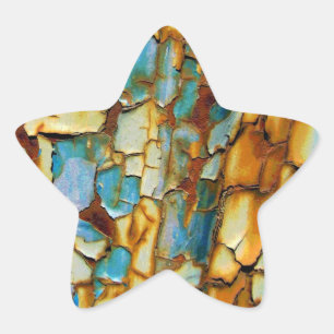 Adesito Estrela Parede Azul-Teal Rusty