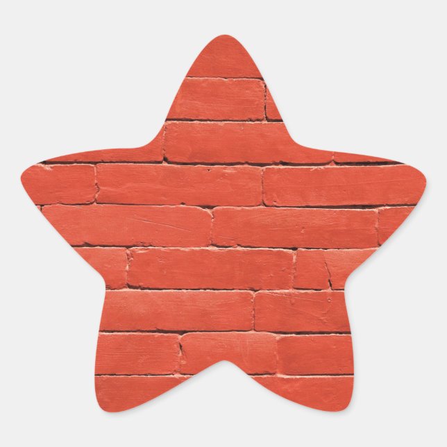 Adesito Estrela Parede Laranja Vermelha (Frente)