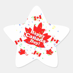 Adesito Estrela Partido feliz do dia de Canadá
