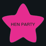 Adesito Estrela Partido Hen-Stickers Rosa<br><div class="desc">Design de um excelente de formato estelar para professores e crianças,  use seu próprio nome ou número para celebrar aniversários,  escreva uma pequena mensagem</div>