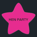 Adesito Estrela Partido Hen-Stickers Rosa<br><div class="desc">Design de um excelente de formato estelar para professores e crianças,  use seu próprio nome ou número para celebrar aniversários,  escreva uma pequena mensagem</div>