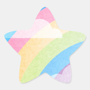 Adesito Estrela Pastel Rainbow