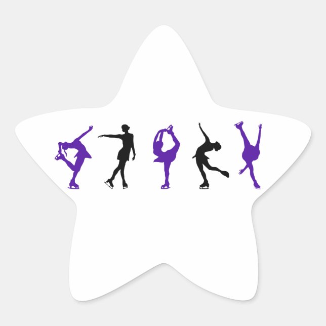 Adesito Estrela Patinadores para figuras - Roxo e Preto (Frente)