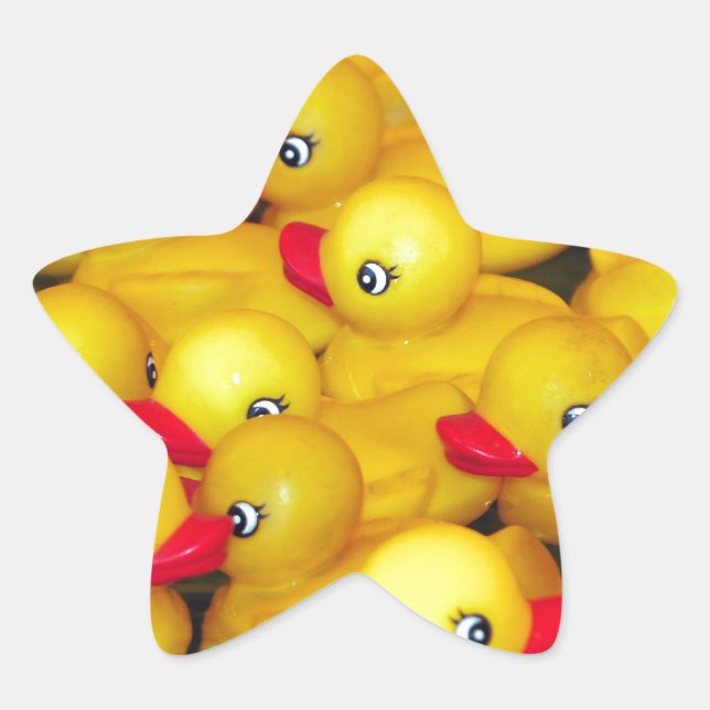 Adesito Estrela Patos de borracha de cor amarela (Frente)