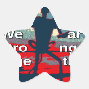 Adesito Estrela Patriotic USA Hope Graphic Art Impressão Design