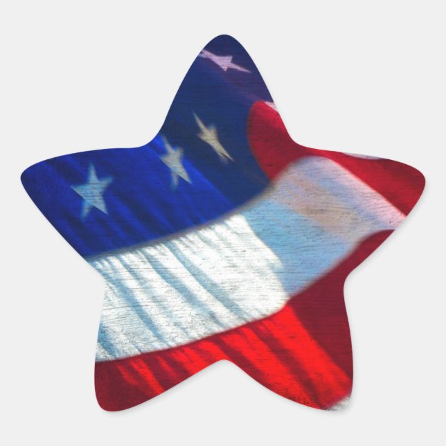 Adesito Estrela Patriótica American Flag Sticker (Frente)