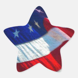 Adesito Estrela Patriótica American Flag Sticker