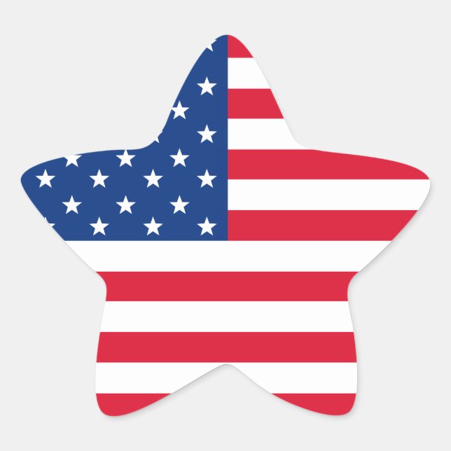 Adesito Estrela Patriótico Americano Flag Stickers (Frente)