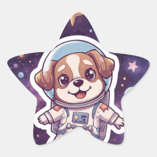 Adesito Estrela Peças Interestelares - Cachorro Espacial Bonito em