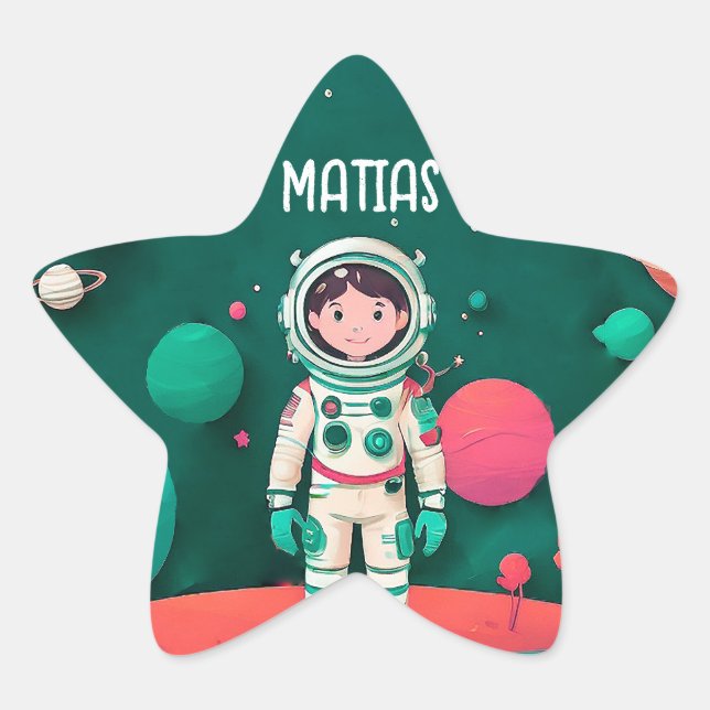 Adesito Estrela Pegatina para cumpleaños personalizada (Frente)