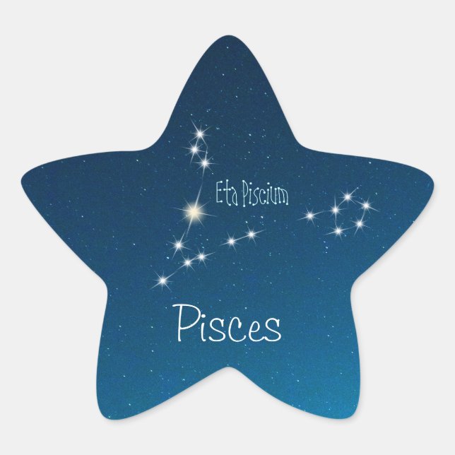 Adesito Estrela Peixes com vinhetas de constelação (Frente)