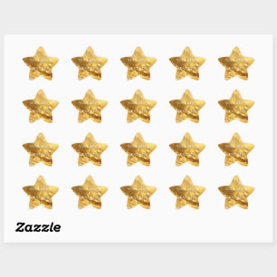 Adesito Estrela Personalizado com Sua Própria Foto & Texto Dourado