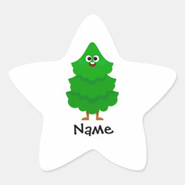 Adesito Estrela Personalized Cartoon Christmas Tree Kids Sticker