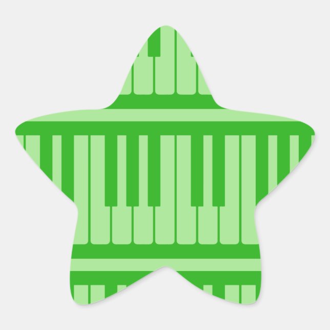 Adesito Estrela Piano Keys Green - Padrão verde (Frente)