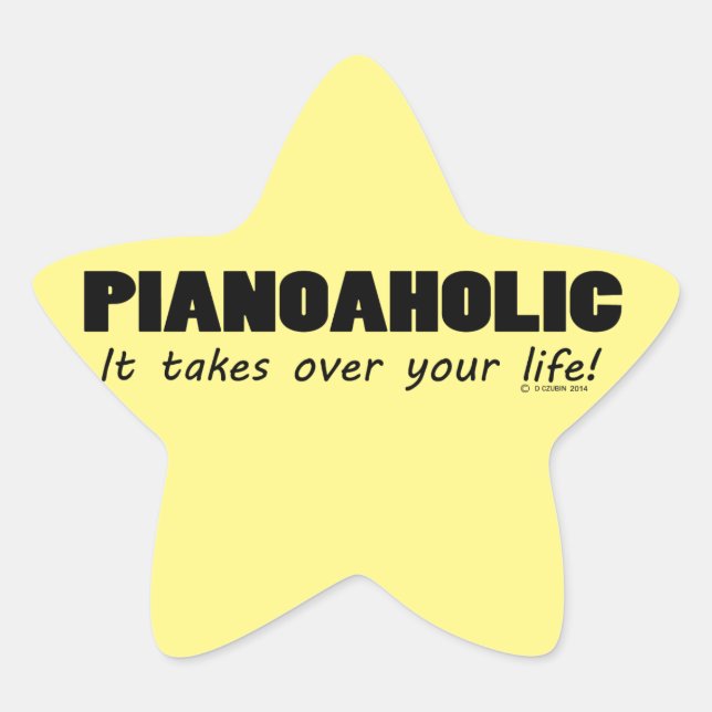 Adesito Estrela Pianoaholic Life Star Sticker (Frente)
