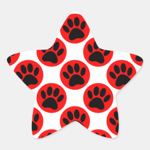 Adesito Estrela Pinças Negras De Cachorro Em Bolinhas Vermelhas