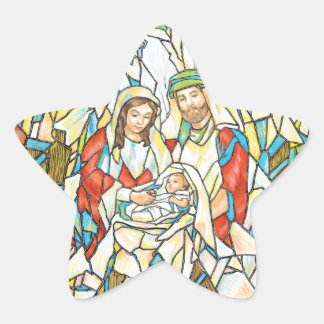 Adesito Estrela Pintura da Natividade de Vidro Estreito