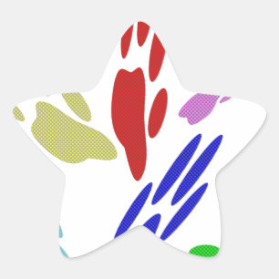 Adesito Estrela Pinturas De Pata De Cão Com Bolinhas