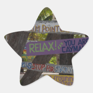 Adesito Estrela Placa de sinalização Rum Point Grand Cayman