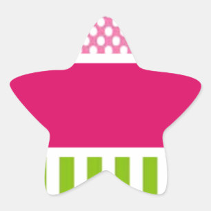 Adesito Estrela pontos cor-de-rosa personalizados