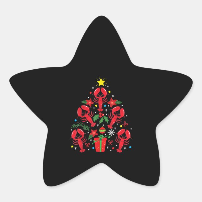 Adesito Estrela Presente de Enfeites de natal de lavagante Engraça (Frente)
