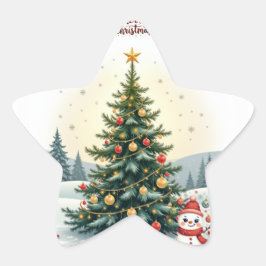Adesito Estrela Presentes de Árvore de Natal da feliz Snow Waterco