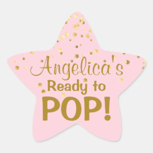 Adesito Estrela Pronto personalizado para estalar o rosa da menina