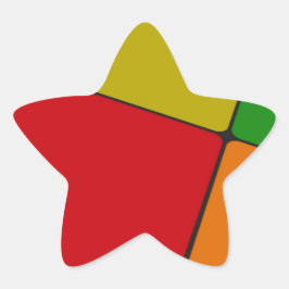 Adesito Estrela Quadrados de cores