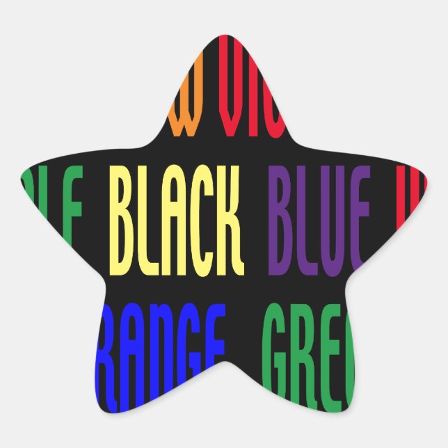 Adesito Estrela Qual é a minha cor? (Frente)