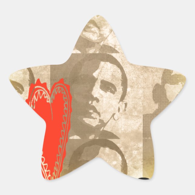 Adesito Estrela Quênia Nós Amo Você Design De Arte Perspectiva (Frente)