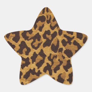 Adesito Estrela RAB Rockabilly Estampa de Leopardo Marrom Dourado
