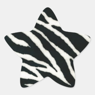 Adesito Estrela RAB Rockabilly Estampa de Zebra Preto & Branco