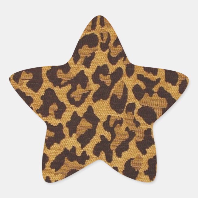 Adesito Estrela RAB Rockabilly Leopard Print Brown Dourado (Frente)