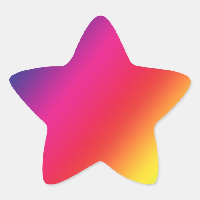 Adesito Estrela Rainbow Colour Star Sticker (Frente)