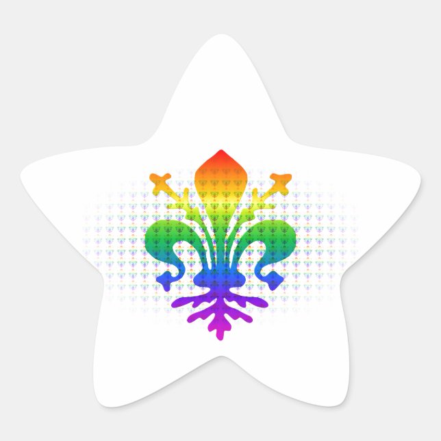 Adesito Estrela Rainbow Fleur-de-lis (Frente)