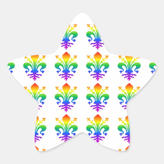 Adesito Estrela Rainbow Fleur-de-lis (Frente)