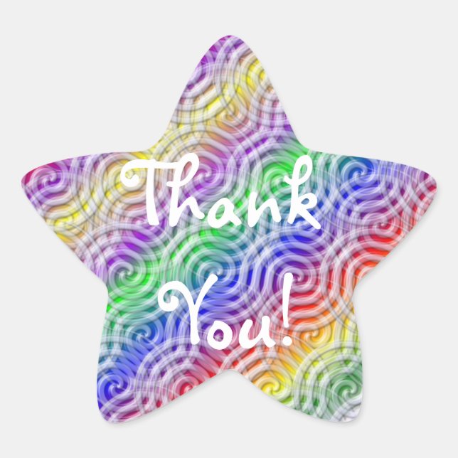 Adesito Estrela Rainbow Obrigado Star Sticker (Frente)