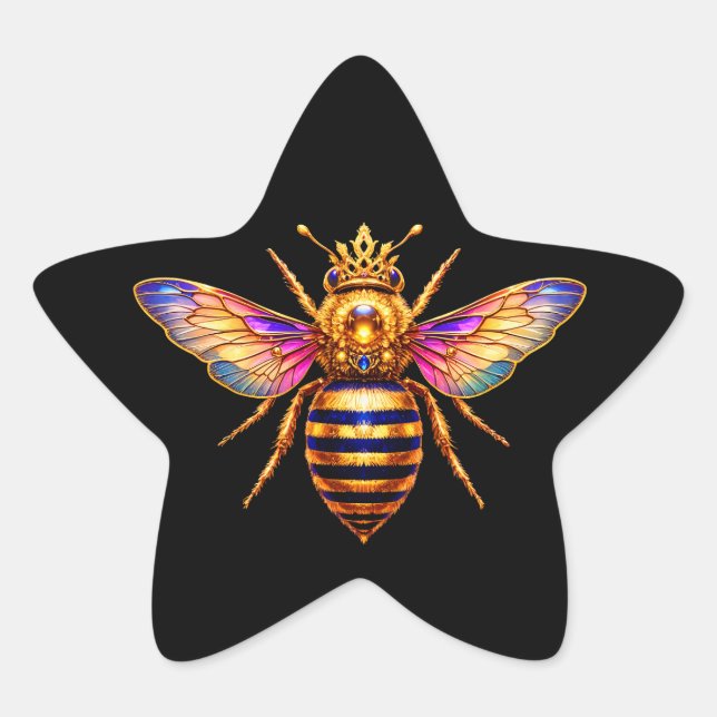 Adesito Estrela Rainha Abelha Com Coroa (Frente)