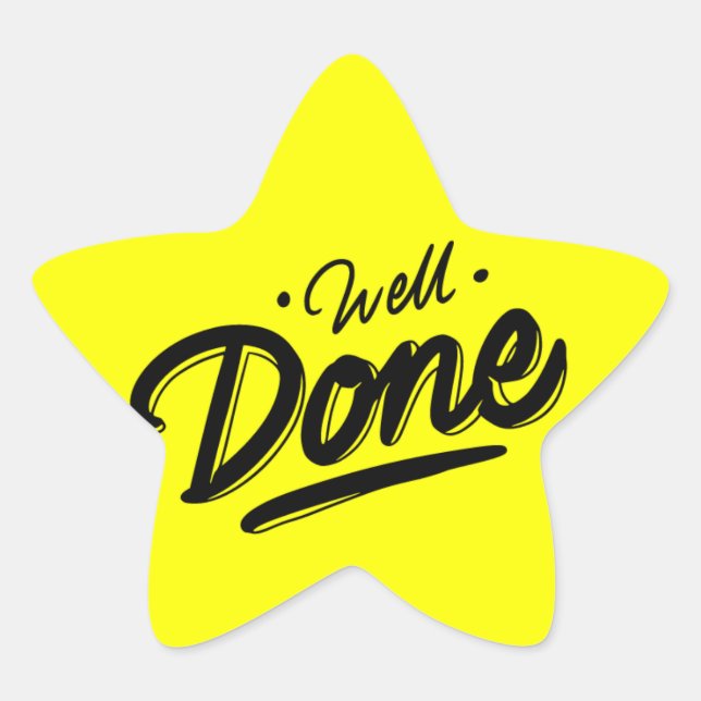 Adesito Estrela Recompensa de Estudante Bem Feito Amarelo Neon (Frente)