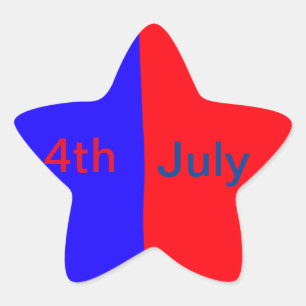 Adesito Estrela Red Black American Day 4 de julho adicione texto s