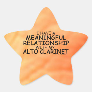 Adesito Estrela Relação Significativa Alto Clarinet Star Sticker