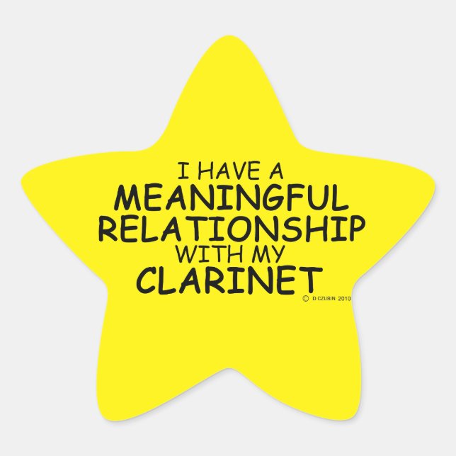 Adesito Estrela Relação Significativa Clarinet Star Sticker (Frente)