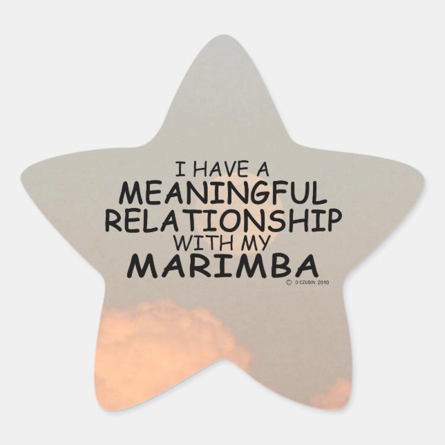 Adesito Estrela Relação Significativa com Marimba Star Sticker (Frente)
